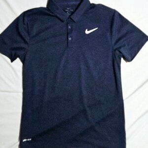 NIKE GOLF DRI FIT POLO NAVY WHITE NEW WITH TAG MEDIUM